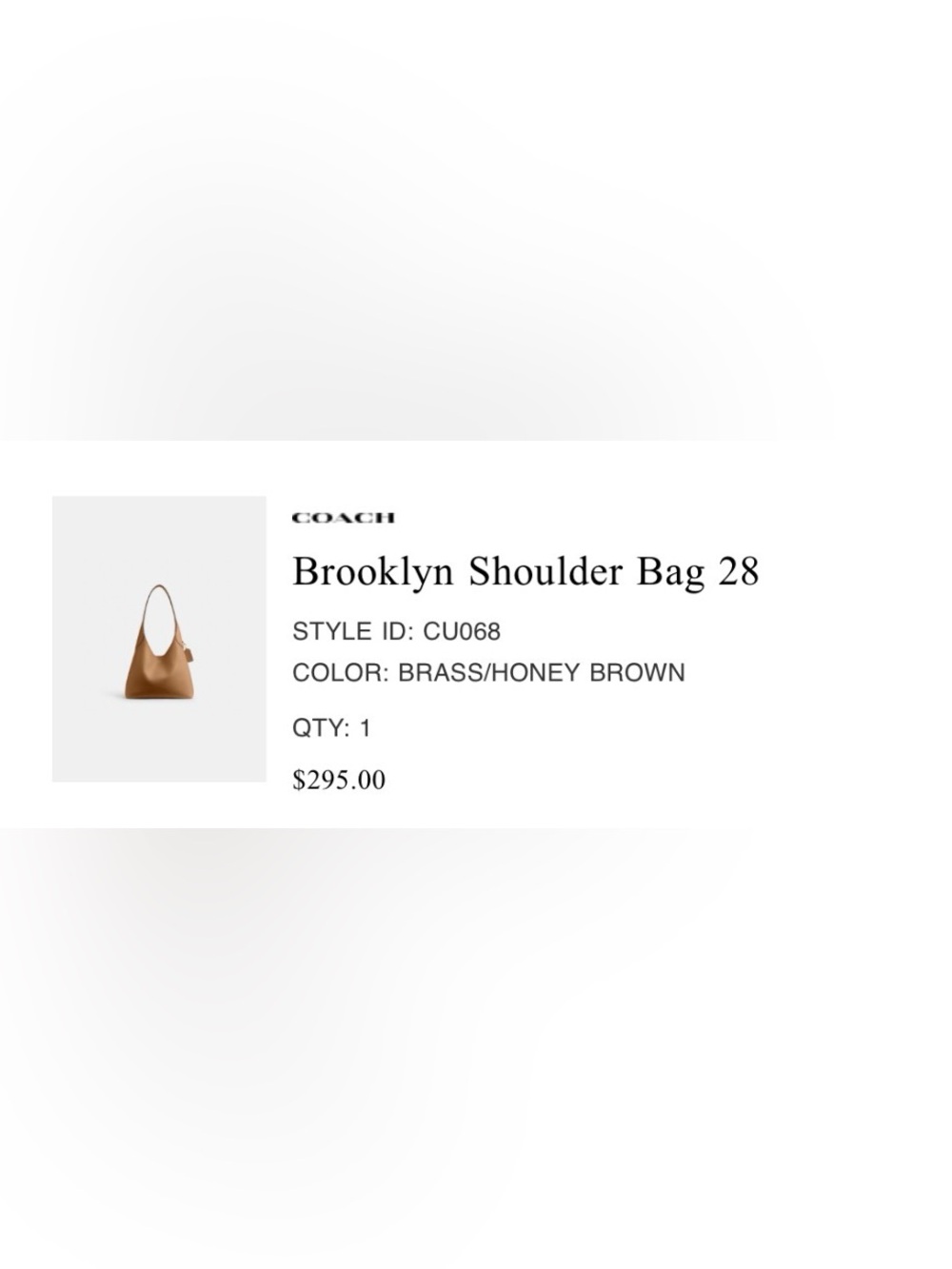 Coach Brooklyn 28 Honey Brown Shoulder Bag